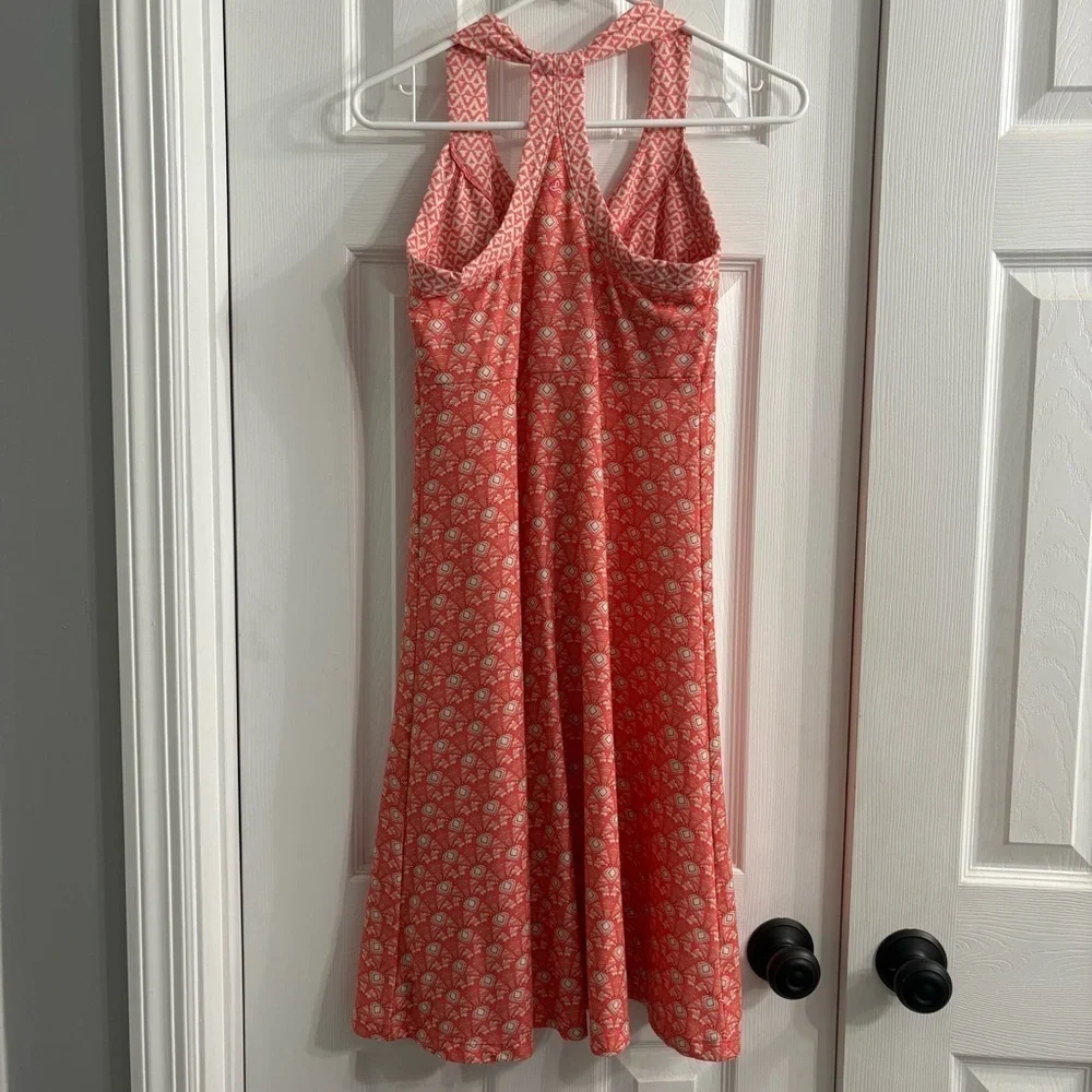 PrAna | Casual Outdoor Athleisure Knit T Back Sundress Orange Tribal | SZ S